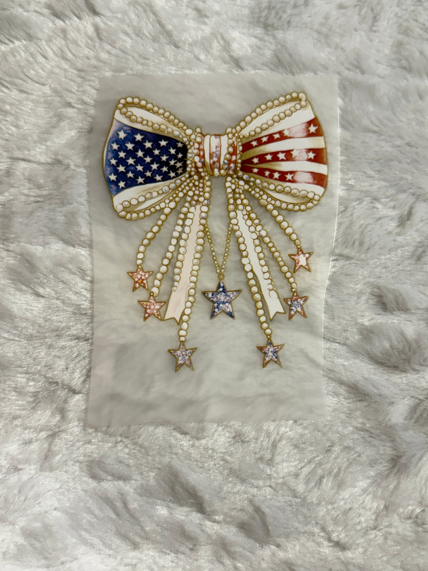 4th of July Pearl Bow Pocket
