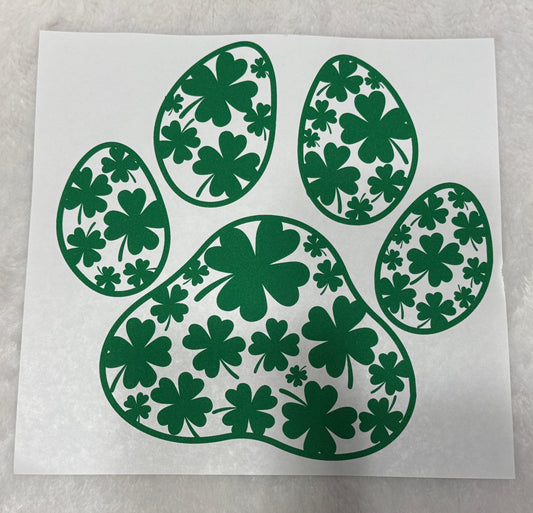 Shamrock Paw Print