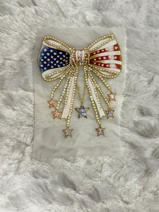 4th of July Pearl Bow Pocket