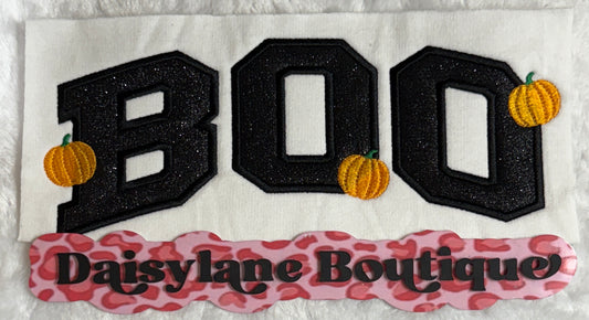 Boo with pumpkins Embroidery