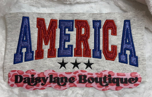 America Appliqué with stars