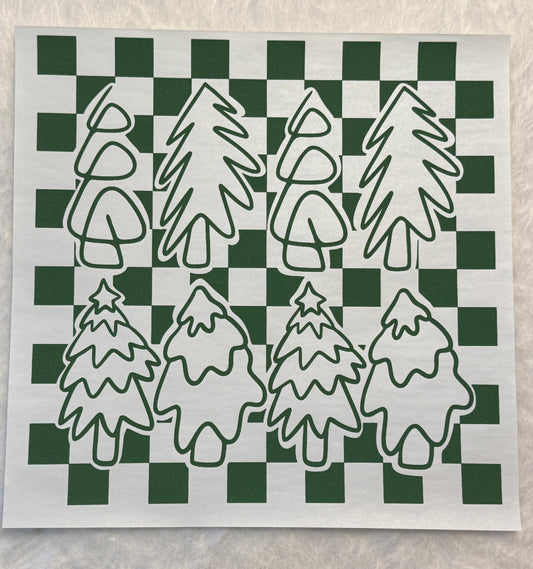 Doodle Tree Checkered