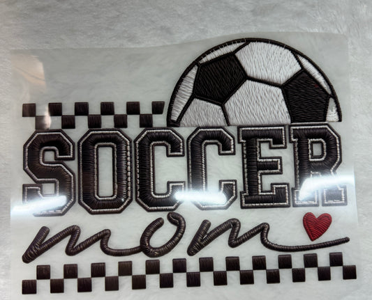 Soccer Mom Faux Embroidery