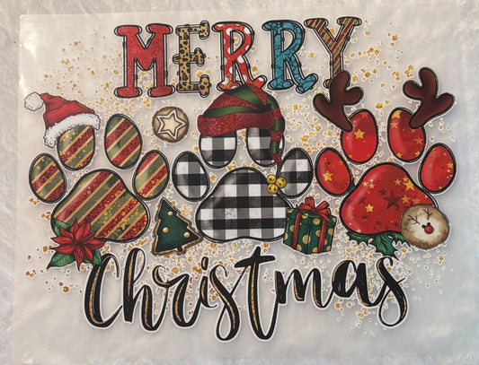 Merry Christmas Paw Prints