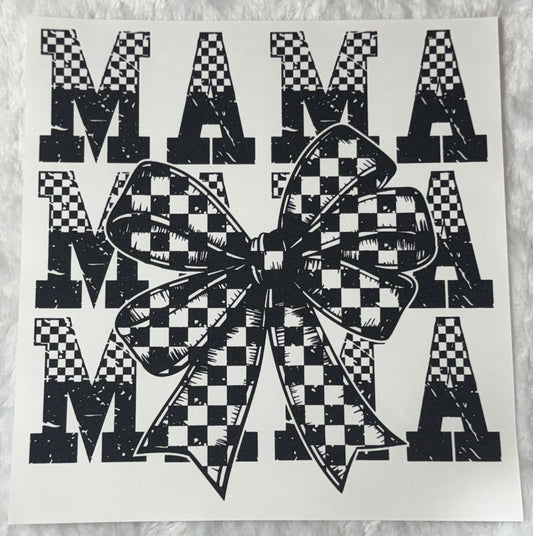 Mama with checkered bow