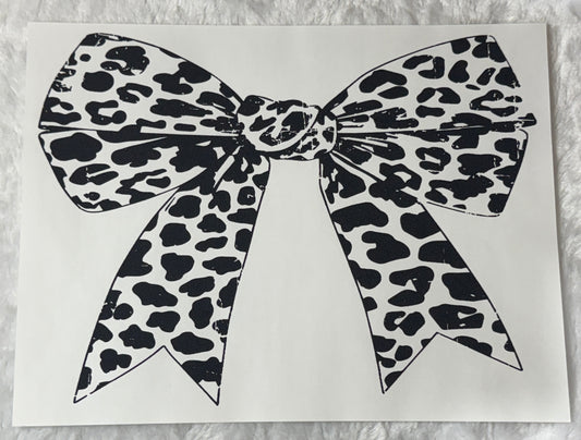 Cow Print Bow