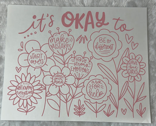 It's okay to...