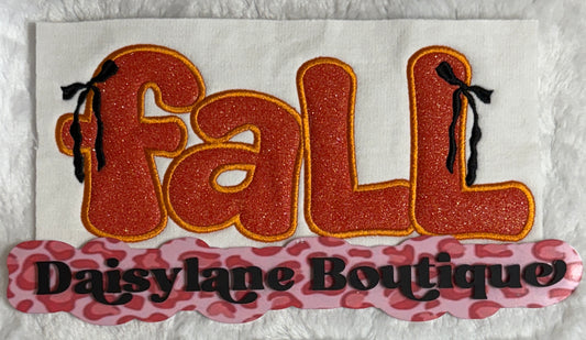 Fall bubble with bows Embroidery