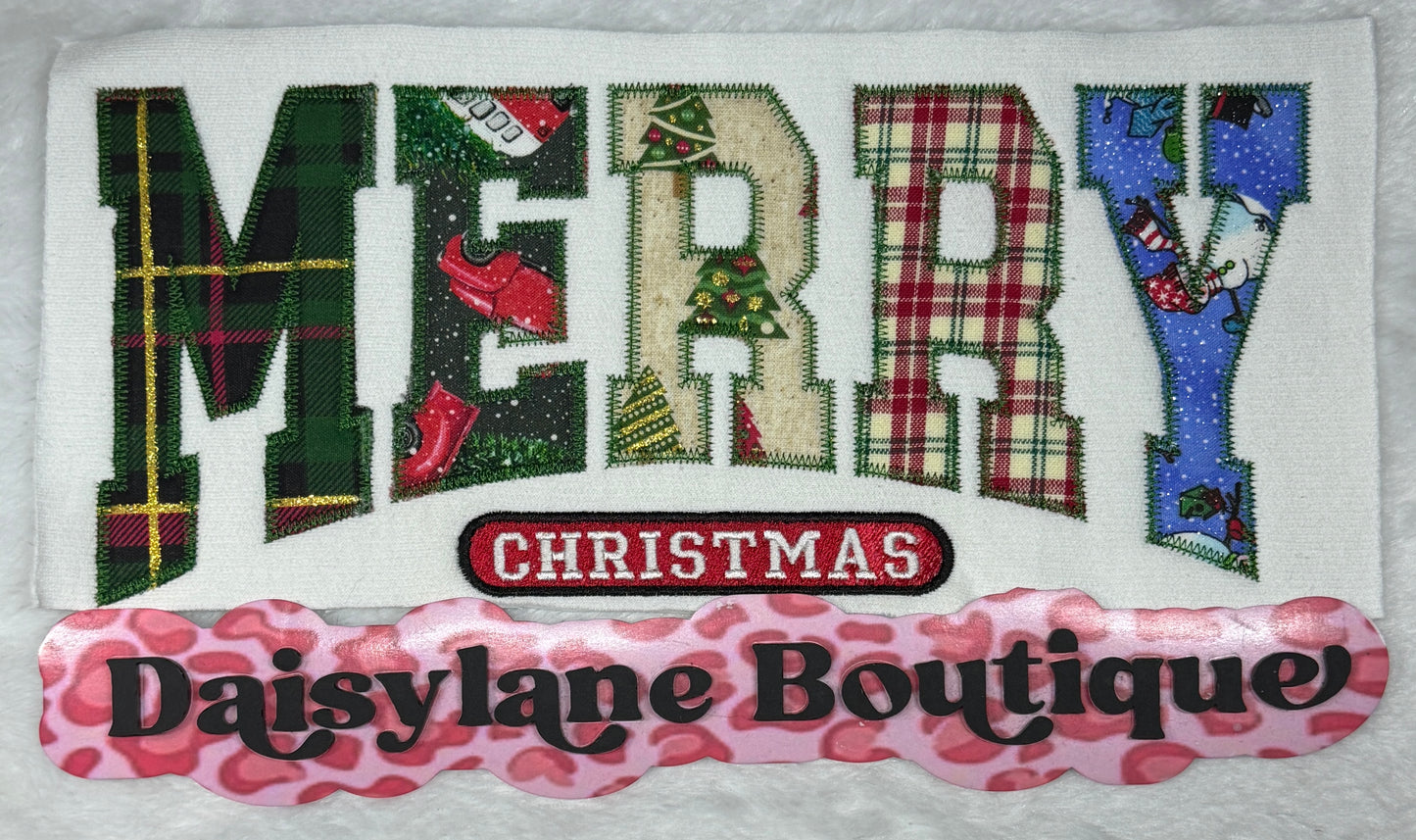 Merry Christmas with Zig Zag Embroidery