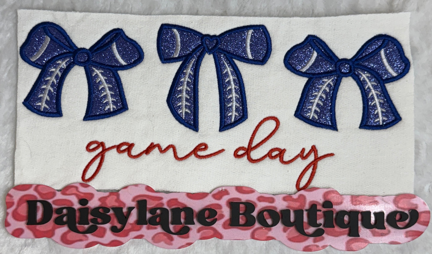 Football Game Day Bows Embroidery