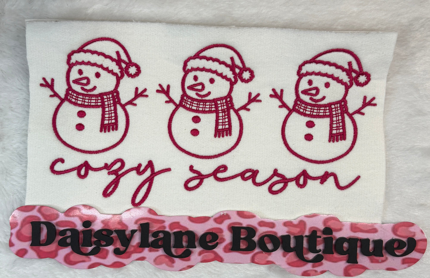 Cozy Season Snowman Embroidery