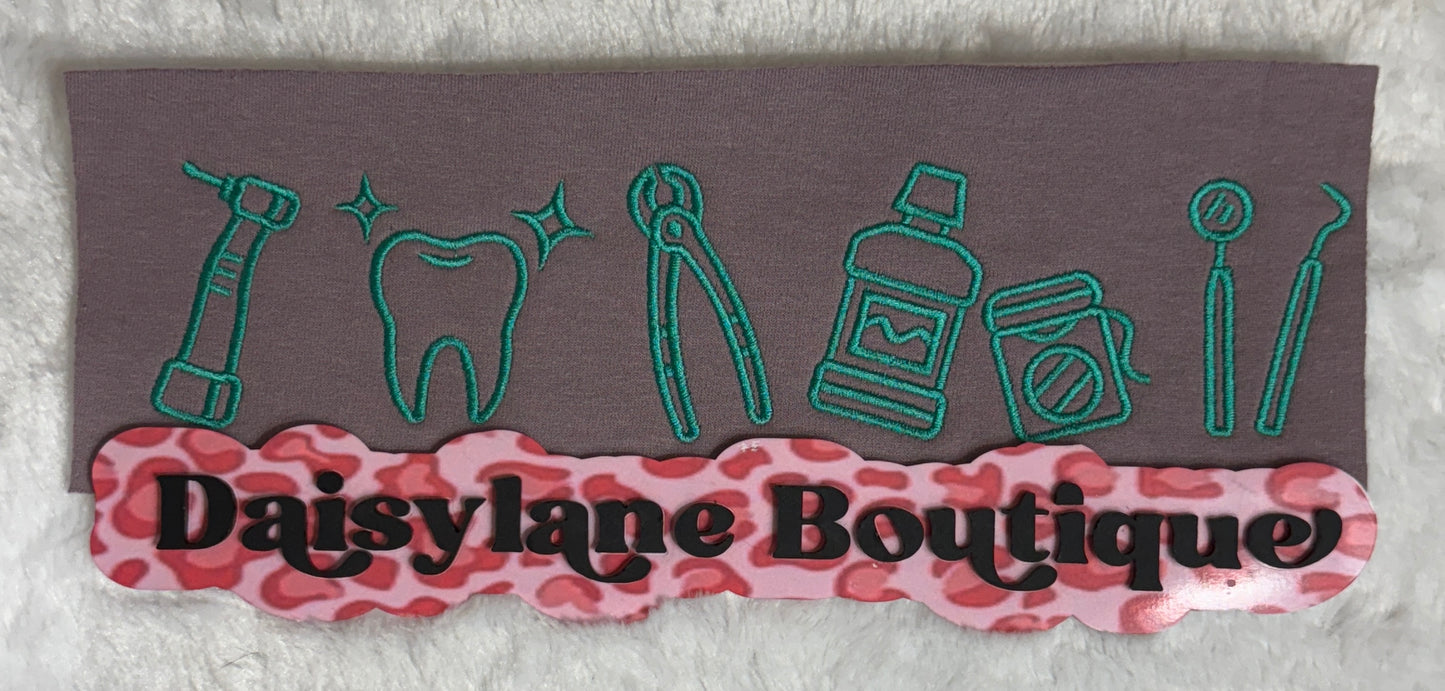 Dentist Icons Embroidery