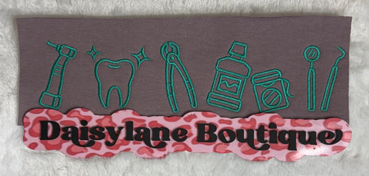 Dentist Icons Embroidery